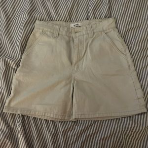Cotton on white carpenter denim shorts